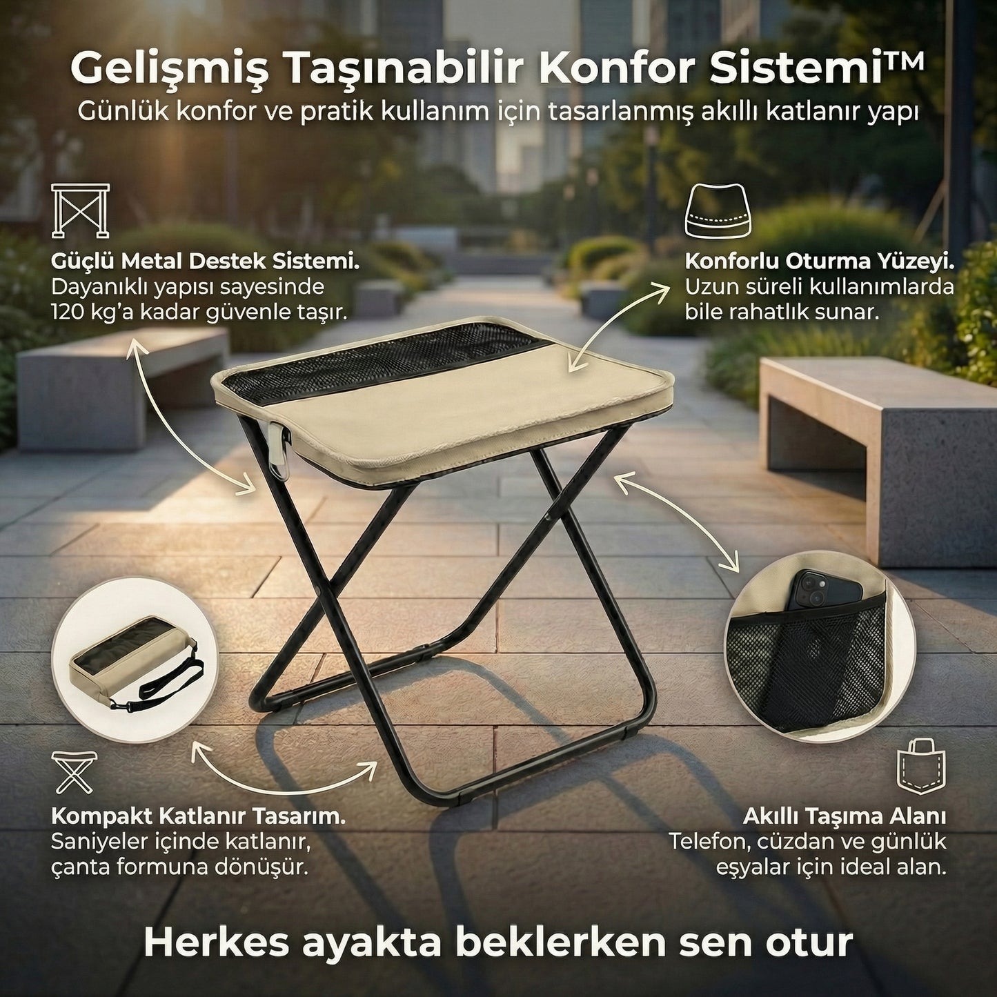 CepKoltuk™ Akıllı Taşınabilir Koltuk